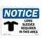 Signmission OSHA Sign, Long Sleeves Required In This Area, 10in X 7in Rigid Plastic, 10" W, 7" H, Landscape OS-NS-P-710-L-15913 - alternate 1
